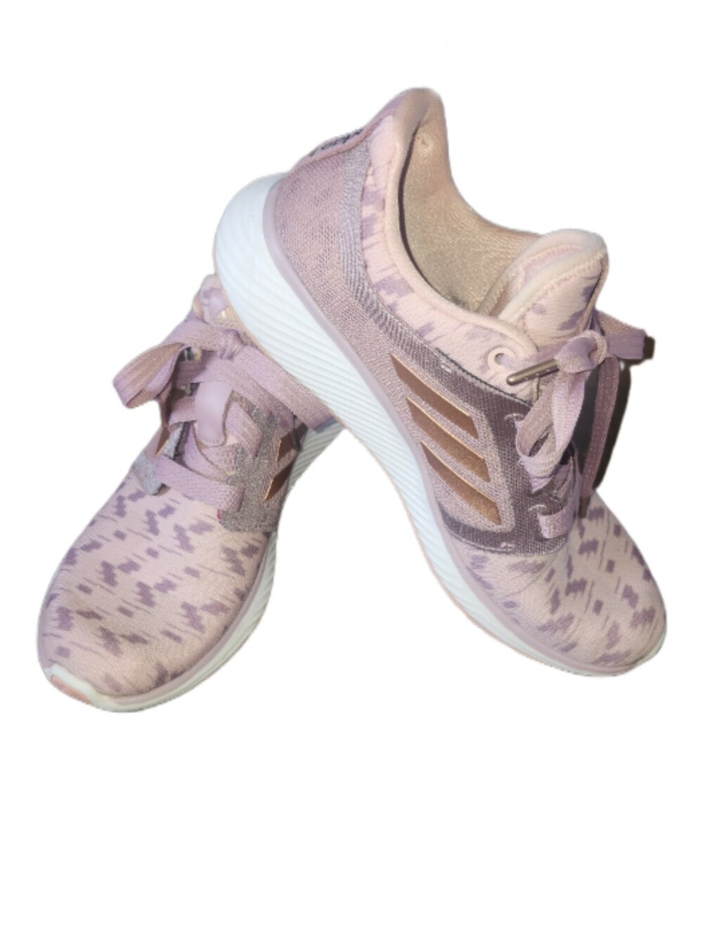 Adidas Edge Lux 3 Peachy Pink, Mauve Lavender Laces & Accents, 8.5